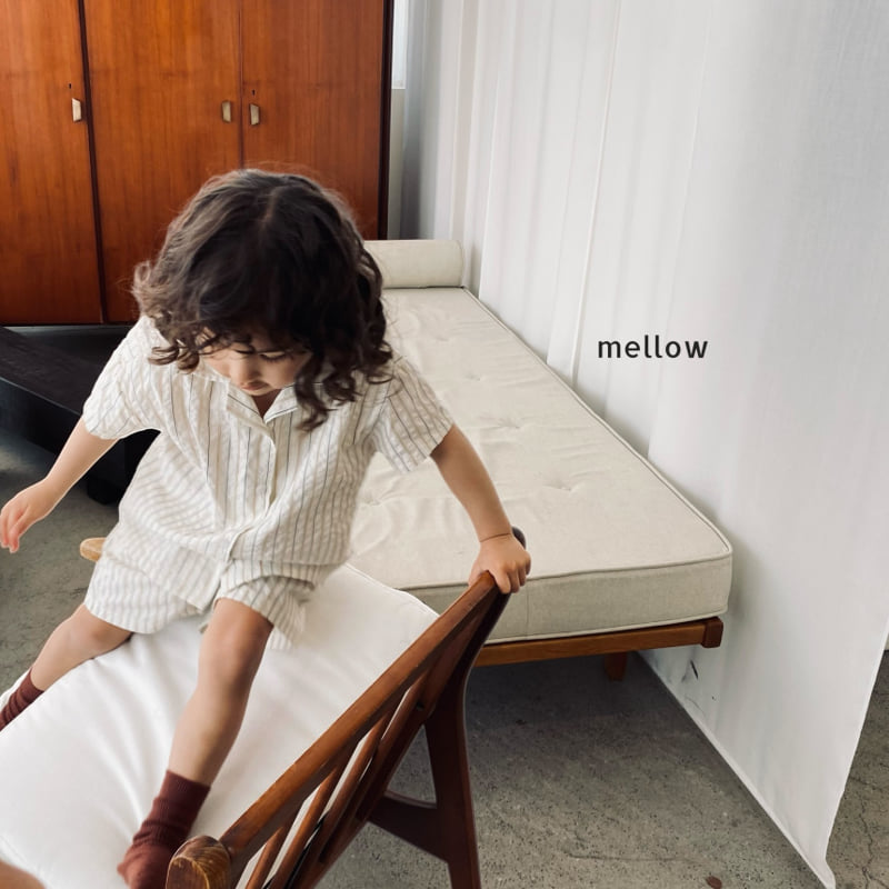 Mellow - Korean Children Fashion - #Kfashion4kids - Stripe Open Shirt Set - 6