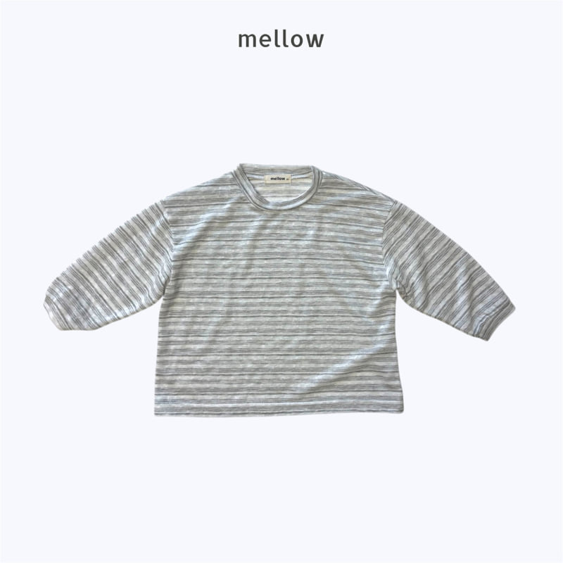Mellow - Korean Children Fashion - #designkidswear - Stripe Rib Tee - 4