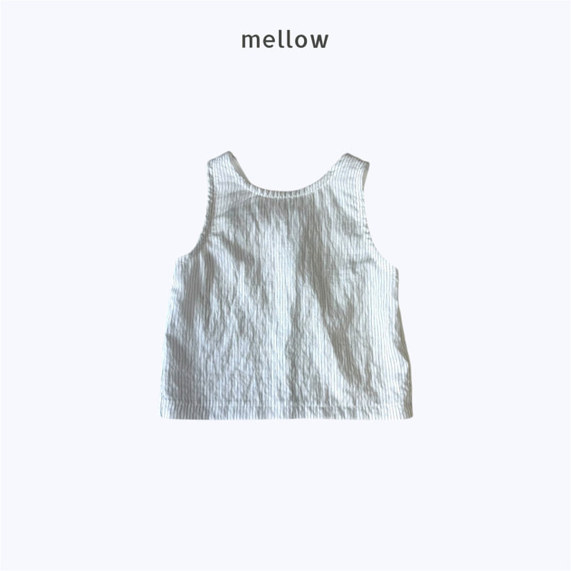 Mellow - Korean Children Fashion - #discoveringself - Stripe Back Slit Sleeveless - 2