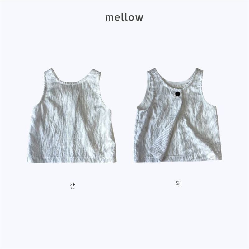 Mellow - Korean Children Fashion - #fashionkids - Stripe Back Slit Sleeveless - 3