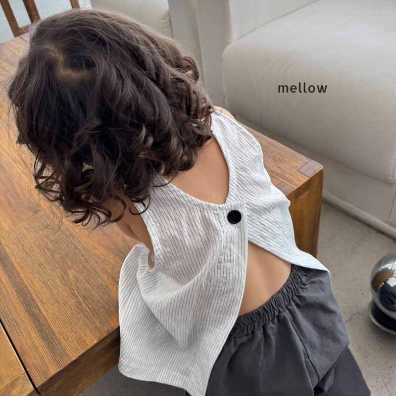 Mellow - Korean Children Fashion - #kidsstore - Stripe Back Slit Sleeveless - 5