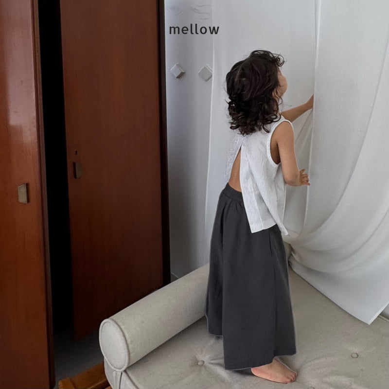 Mellow - Korean Children Fashion - #littlefashionista - Stripe Back Slit Sleeveless - 8