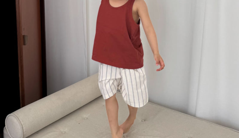 Mellow - Korean Children Fashion - #minifashionista - Stripe Cotton Shorts - 4