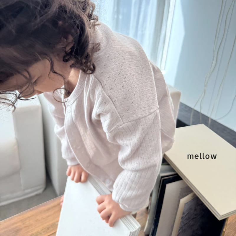 Mellow - Korean Children Fashion - #stylishchildhood - Eyelet Rib Cardigan - 6