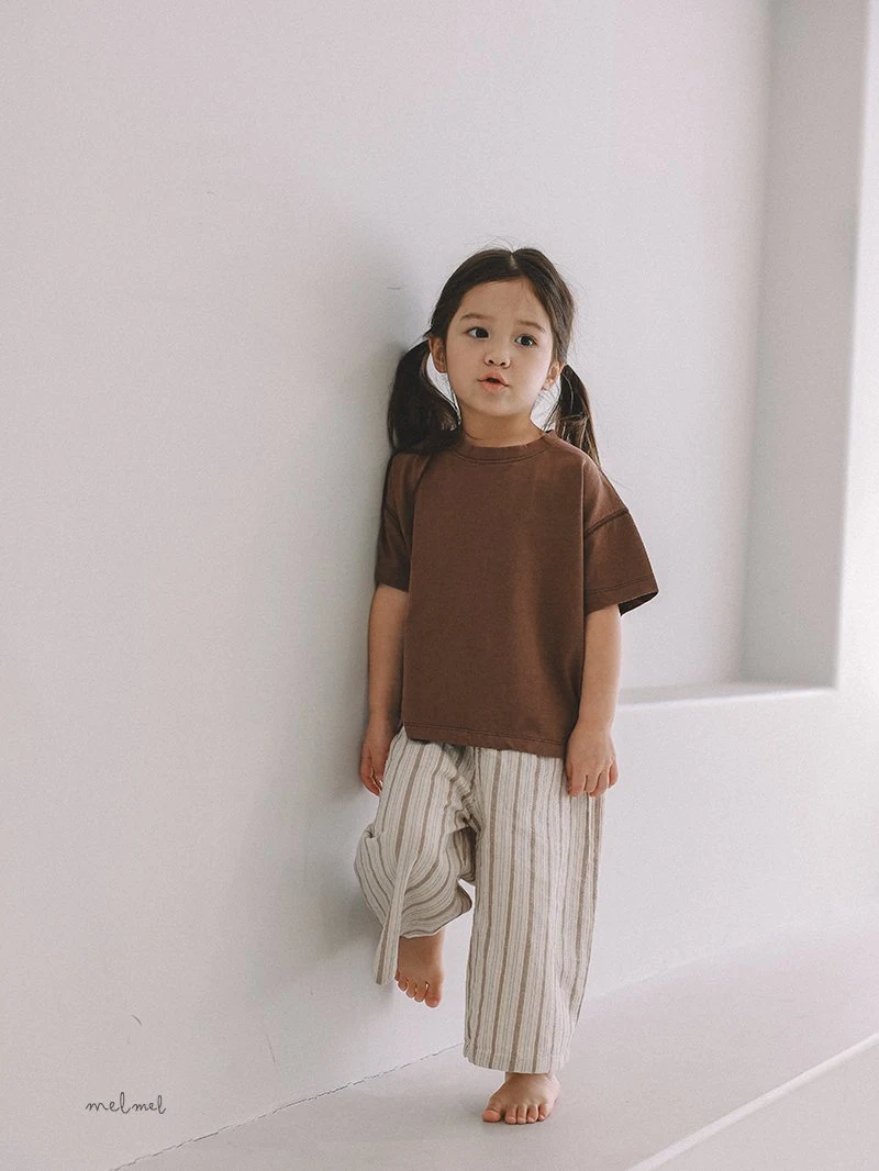 Melmel - Korean Baby Fashion - #babyboutique - Loose Fit Short Sleeve Tee - 10