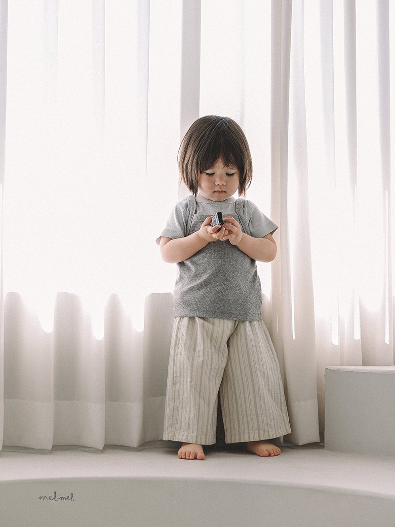 Melmel - Korean Baby Fashion - #babyboutiqueclothing - Multi Stripe Pants - 8