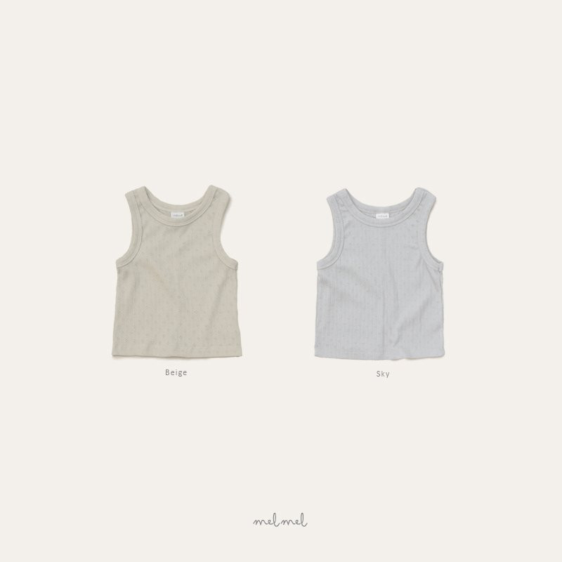 Melmel - Korean Baby Fashion - #babyboutiqueclothing - Stitch Eyelet Tank Top - 3