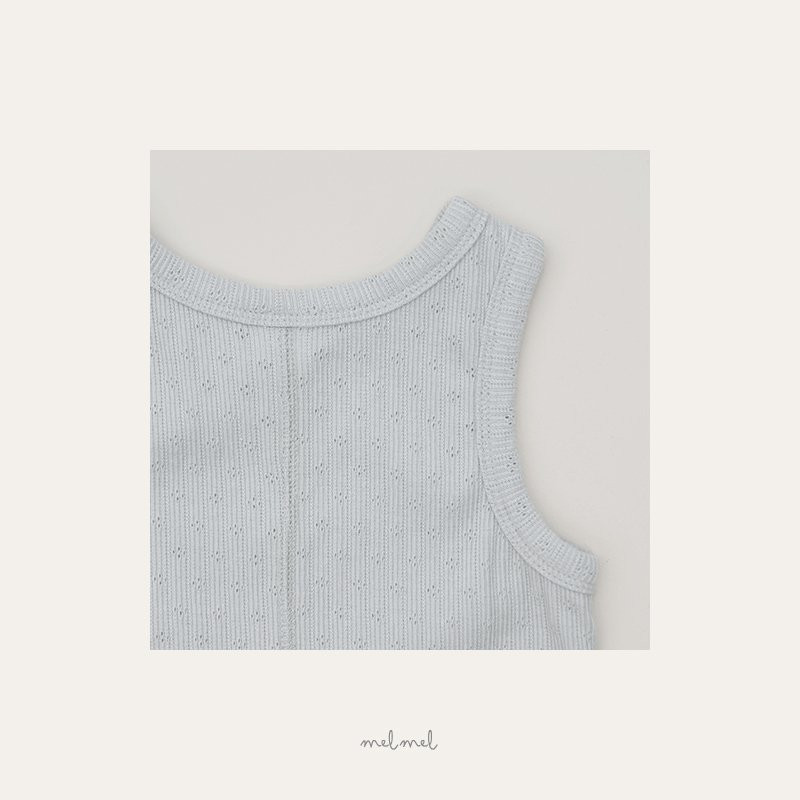 Melmel - Korean Baby Fashion - #babyboutiqueclothing - Stitch Eyelet Tank Top - 4