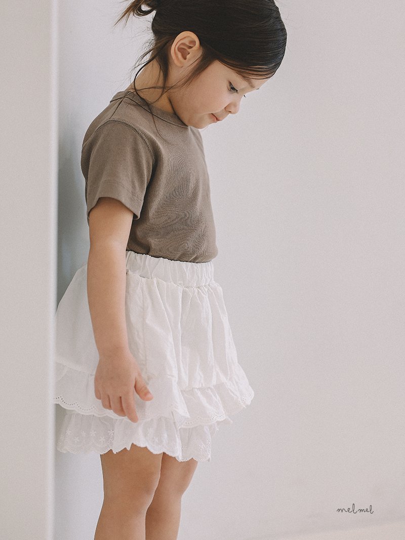 Melmel - Korean Baby Fashion - #babyclothing - Lace Skirt Pants
