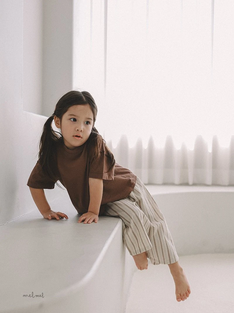 Melmel - Korean Baby Fashion - #babyclothing - Loose Fit Short Sleeve Tee - 12