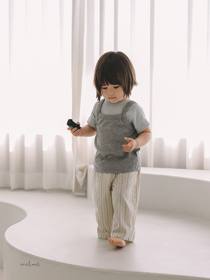 Melmel - Korean Baby Fashion - #babygirlfashion - Multi Stripe Pants - 12