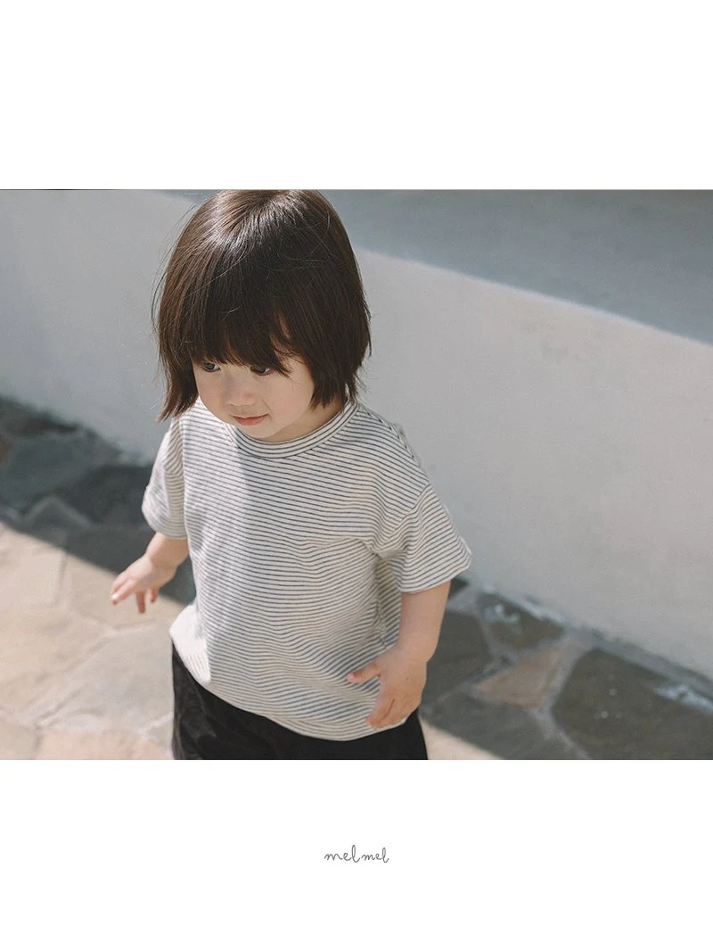 Melmel - Korean Baby Fashion - #babylifestyle - Striped Short Sleeve Tee - 11