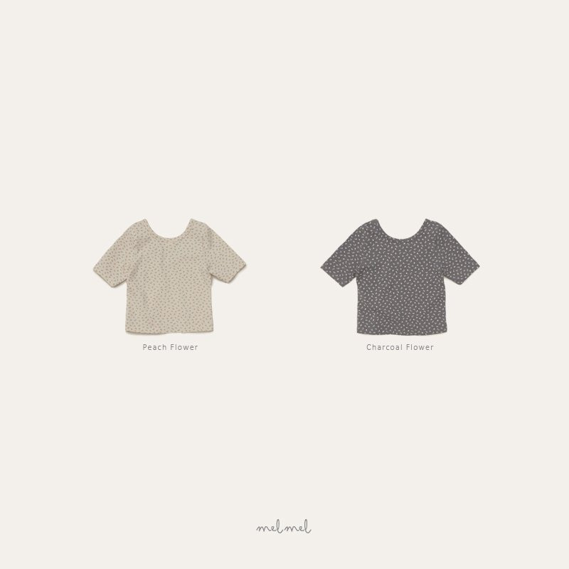 Melmel - Korean Baby Fashion - #babyoninstagram - Scoop Flower Tee - 3