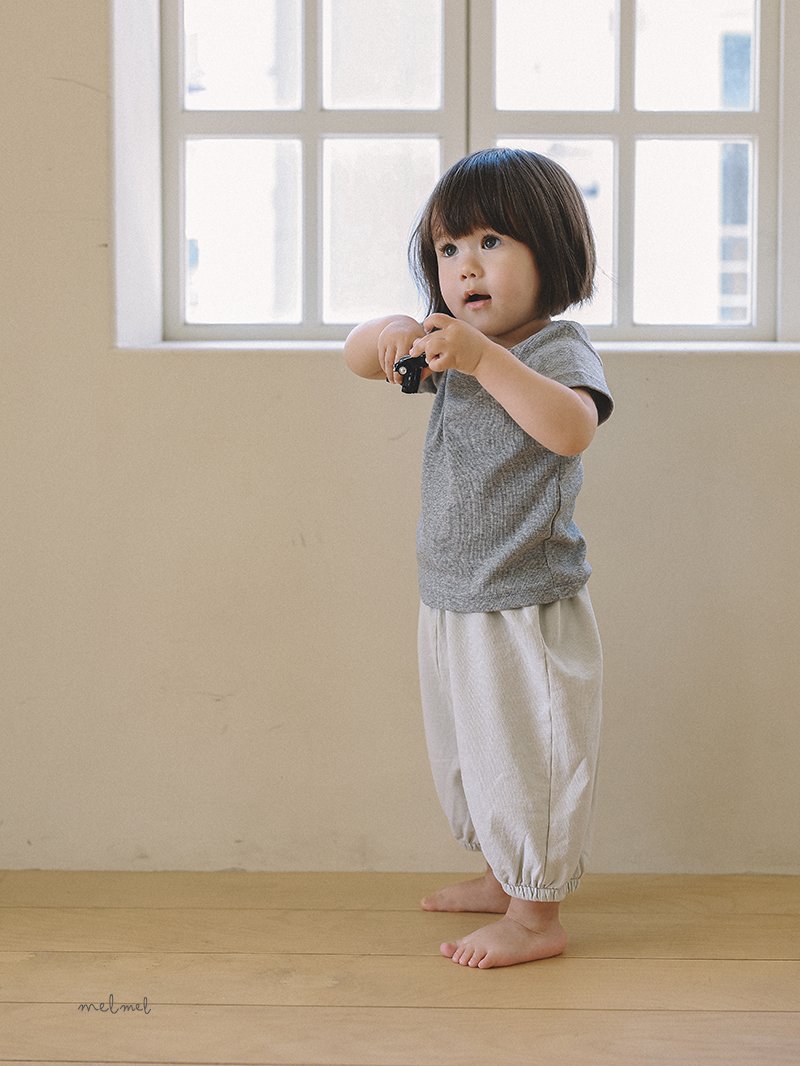 Melmel - Korean Baby Fashion - #babyoninstagram - Cropped Jogger Pants - 8