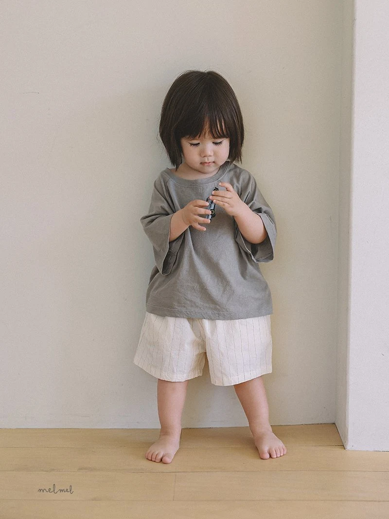 Melmel - Korean Baby Fashion - #babyootd - Striped Shorts