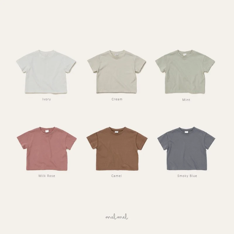 Melmel - Korean Baby Fashion - #babyootd - Loose Fit Short Sleeve Tee - 3
