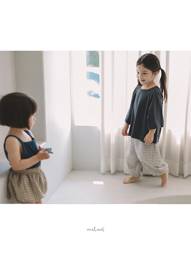 Melmel - Korean Baby Fashion - #babyoutfit - Check Bloomers - 9