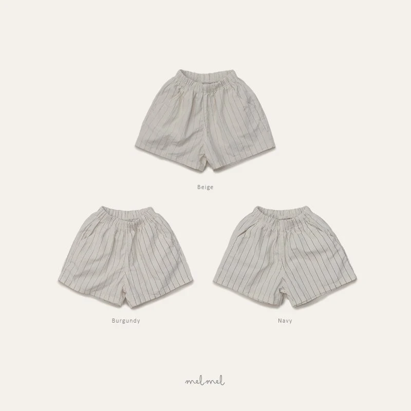 Melmel - Korean Baby Fashion - #babyoutfit - Striped Shorts - 3