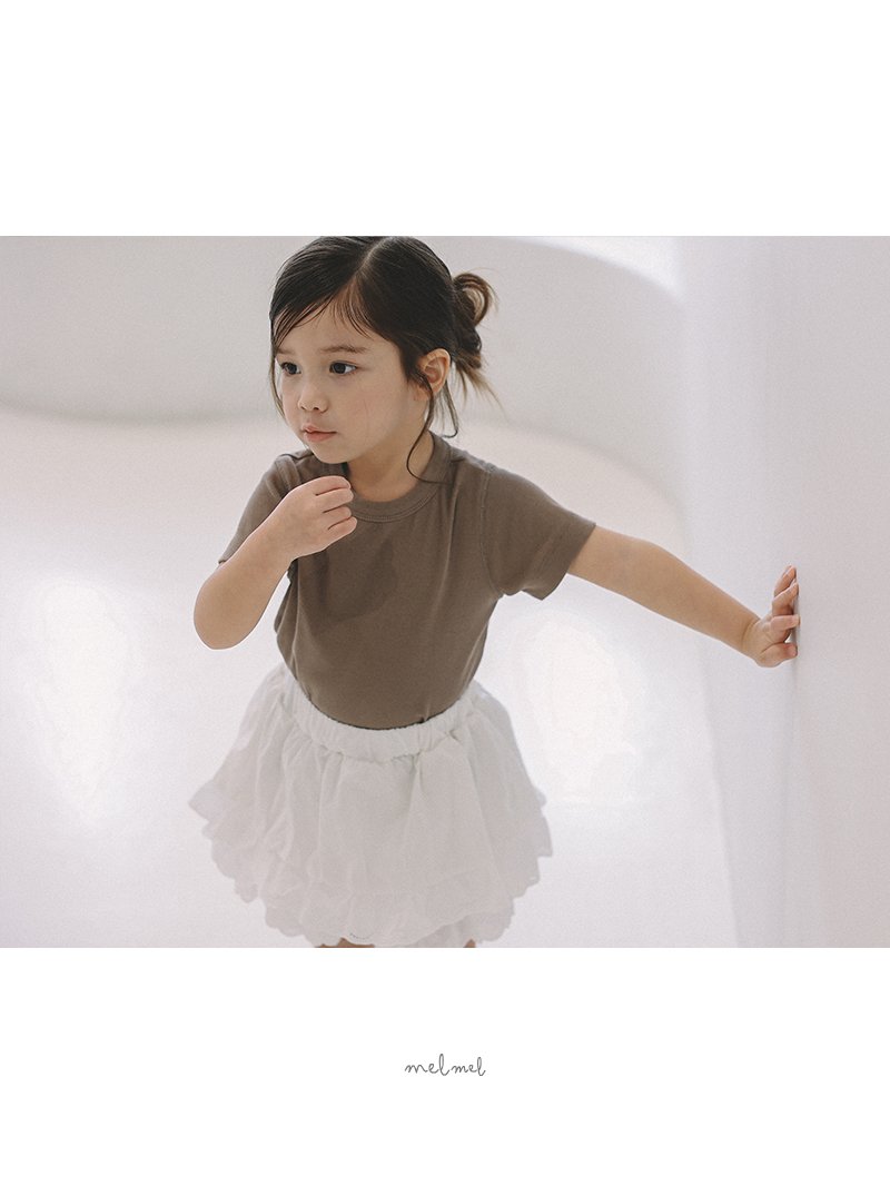 Melmel - Korean Baby Fashion - #babyoutfit - Lace Skirt Pants - 8