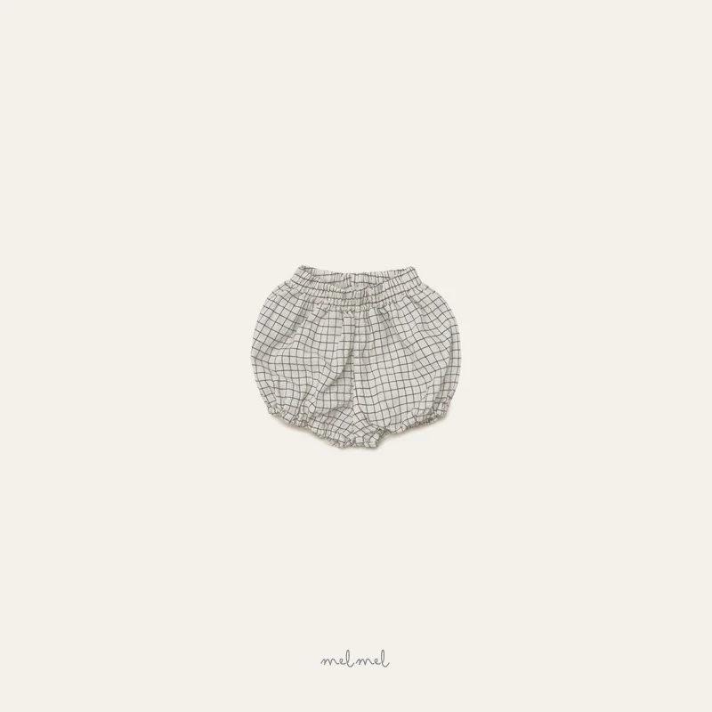 Melmel - Korean Baby Fashion - #babyoutfit - Check Short Bloomers - 5
