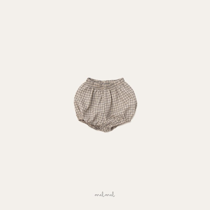 Melmel - Korean Baby Fashion - #babyoutfit - Check Short Bloomers - 6