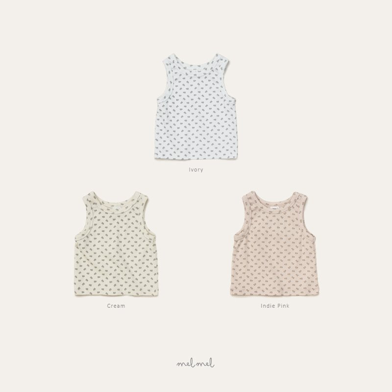 Melmel - Korean Baby Fashion - #babywear - Stitch Flower Tank Top - 3