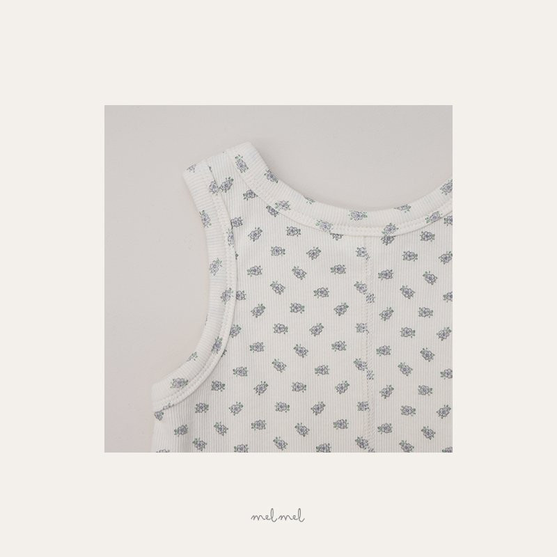 Melmel - Korean Baby Fashion - #babywear - Stitch Flower Tank Top - 4