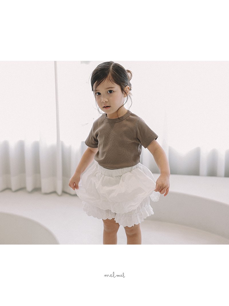 Melmel - Korean Baby Fashion - #onlinebabyboutique - Lace Skirt Pants - 11