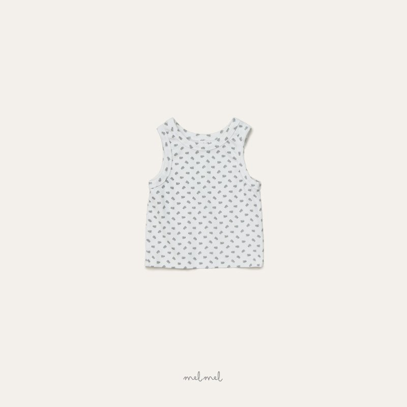 Melmel - Korean Baby Fashion - #onlinebabyshop - Stitch Flower Tank Top - 5