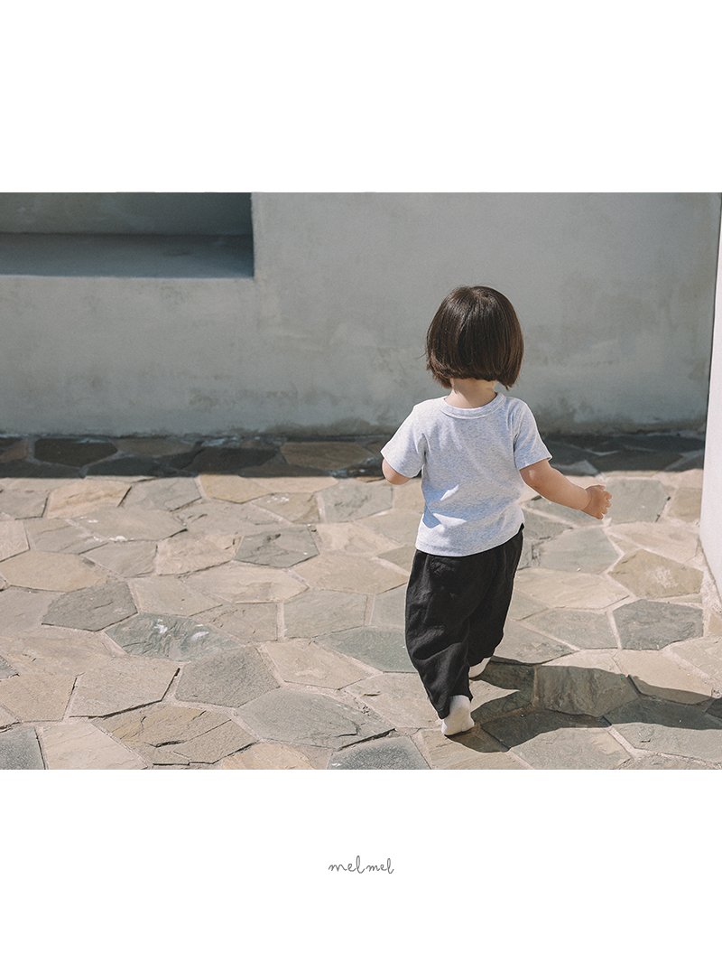 Melmel - Korean Baby Fashion - #smilingbaby - Ribbed Short Sleeve Tee - 12