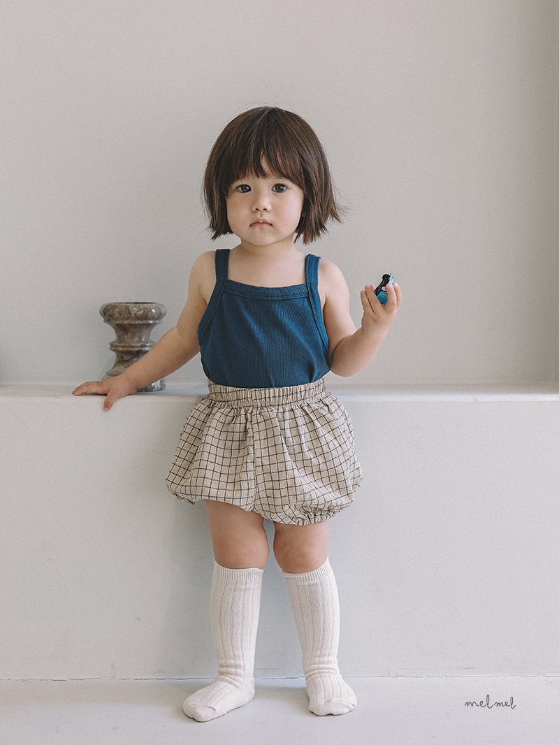 Melmel - Korean Baby Fashion - #smilingbaby - Check Short Bloomers - 10