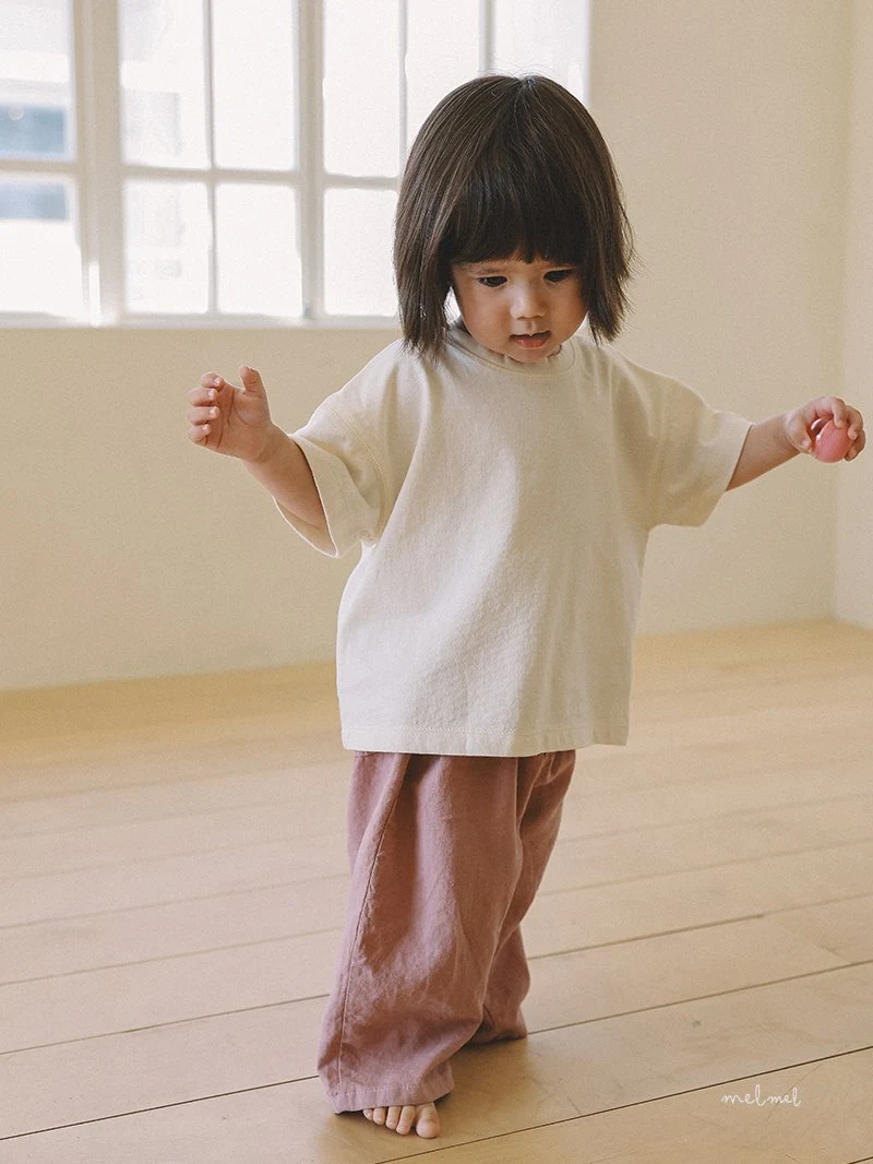 Melmel - Korean Baby Fashion - #smilingbaby - Loose Fit Short Sleeve Tee - 9