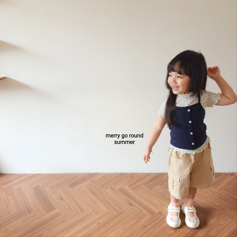 Merry Go Round - Korean Children Fashion - #Kfashion4kids - Ribbed Button Sleeveless - 11