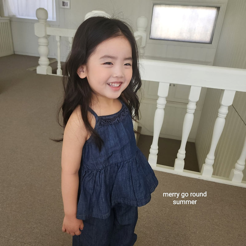 Merry Go Round - Korean Children Fashion - #Kfashion4kids - Denim Sleeveless - 11