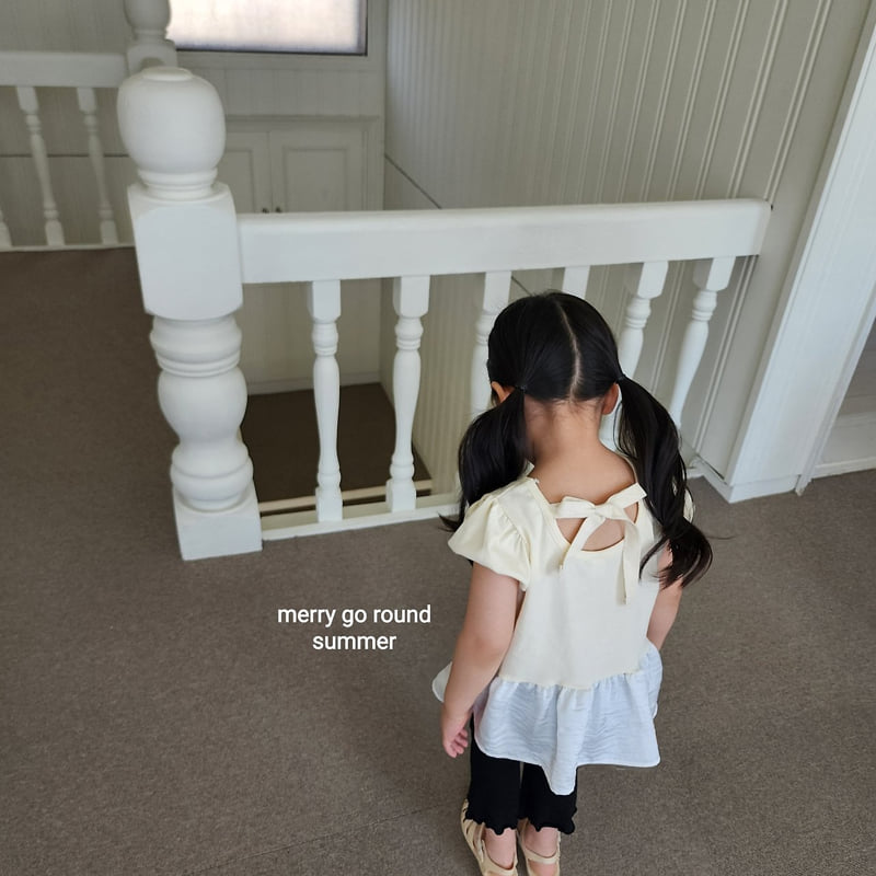 Merry Go Round - Korean Children Fashion - #Kfashion4kids - Satin Puff Tee - 6