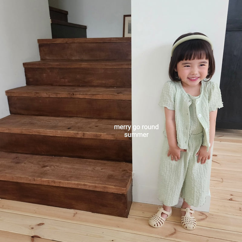 Merry Go Round - Korean Children Fashion - #Kfashion4kids - Cardigan Set (set of 3) - 5