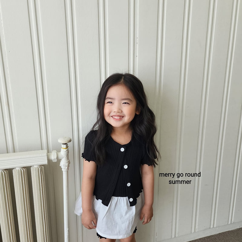 Merry Go Round - Korean Children Fashion - #kidzfashiontrend - Short Sleeve Cardigan Set (set of 3) - 4