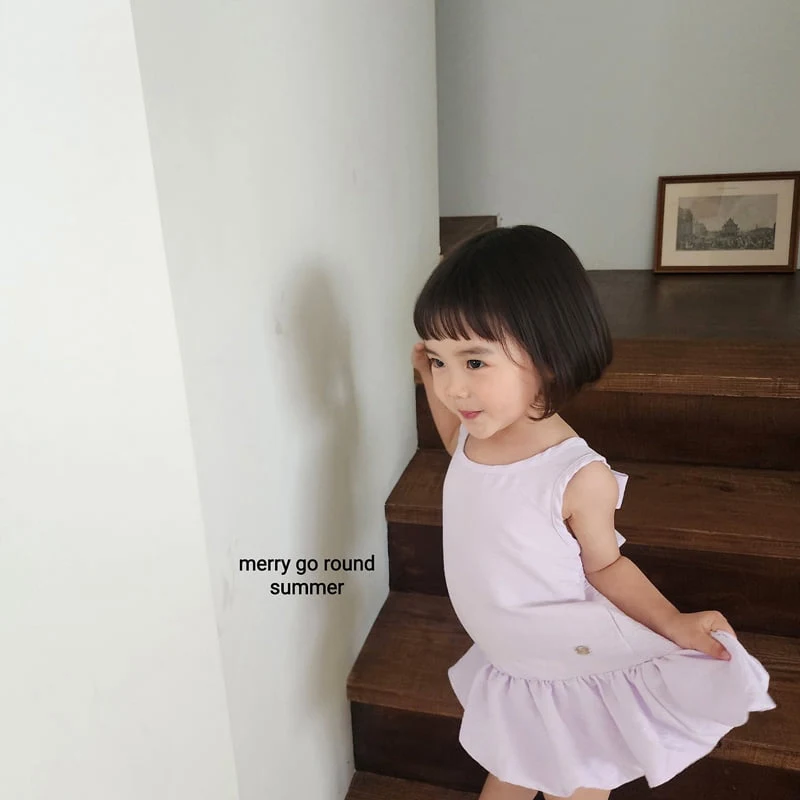 Merry Go Round - Korean Children Fashion - #childofig - Ribbon One-piece - 7