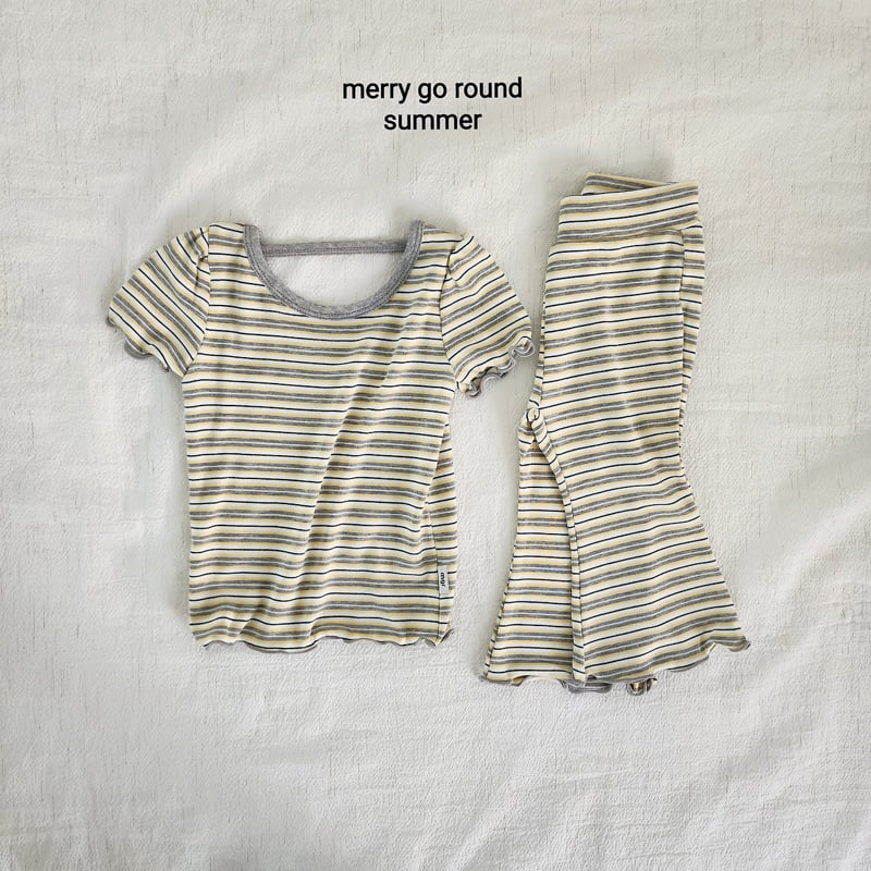 Merry Go Round - Korean Children Fashion - #childofig - Soft Stripe Set