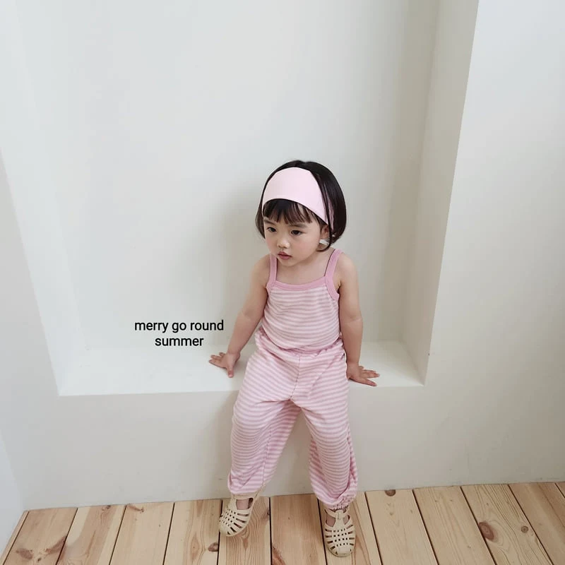 Merry Go Round - Korean Children Fashion - #childofig - Stripe Jogger Pants Set - 4