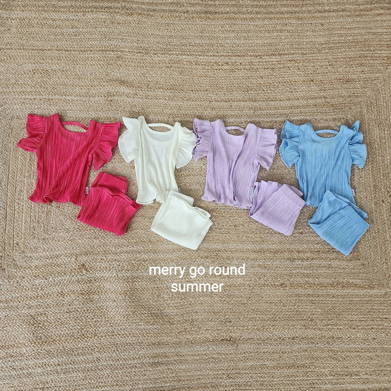 Merry Go Round - Korean Children Fashion - #childrensboutique - Frill Pleated Set