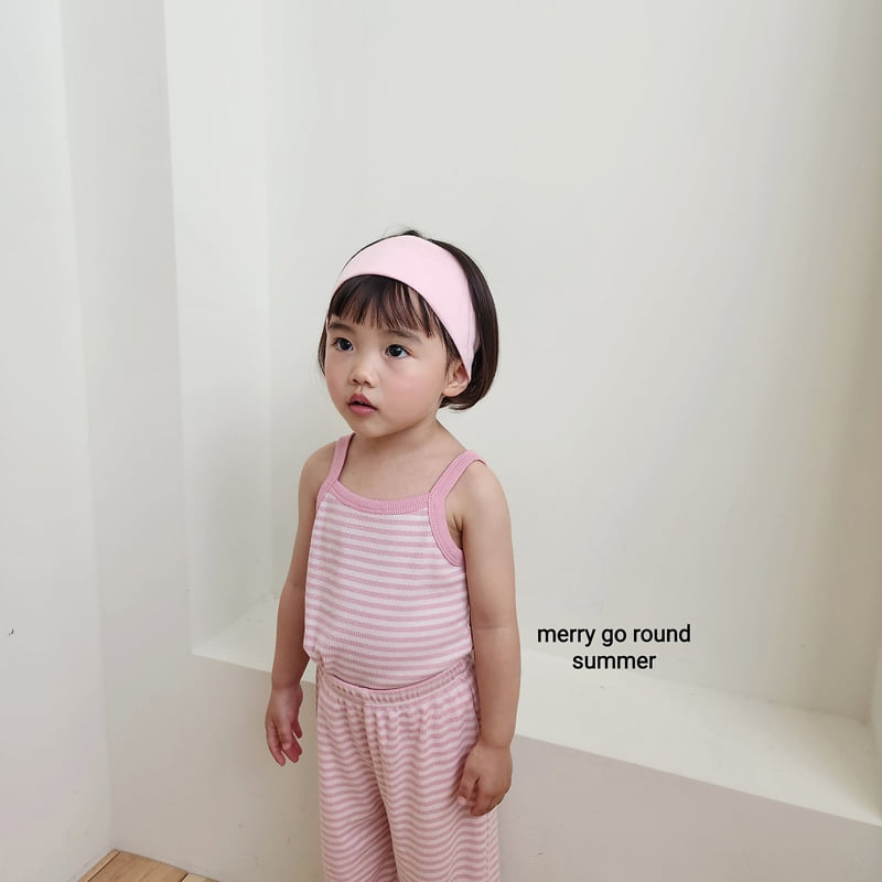 Merry Go Round - Korean Children Fashion - #childrensboutique - Stripe Jogger Pants Set - 5
