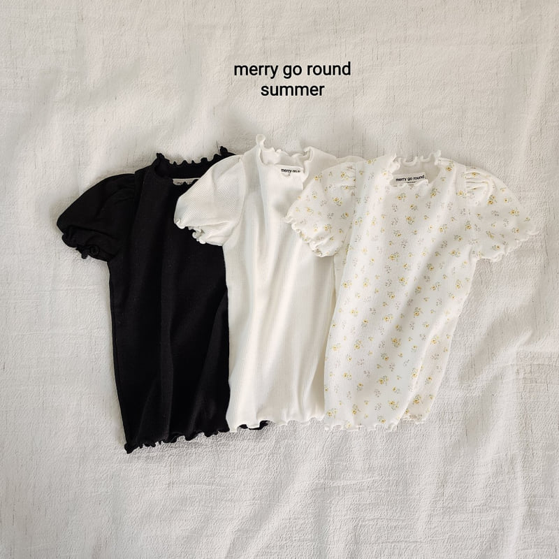 Merry Go Round - Korean Children Fashion - #designkidswear - Shirring Flutter Tee - 8