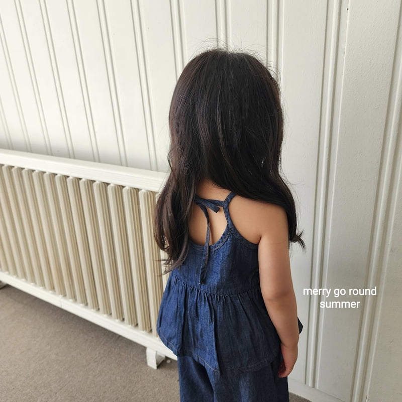 Merry Go Round - Korean Children Fashion - #discoveringself - Denim Sleeveless - 6