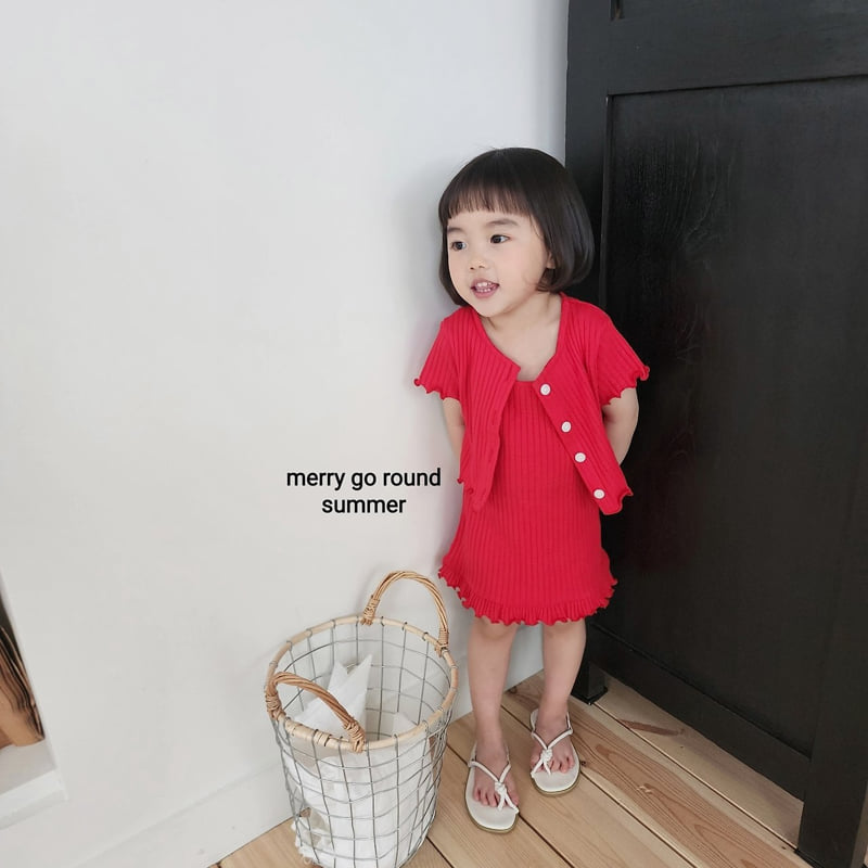 Merry Go Round - Korean Children Fashion - #discoveringself - Ribbed One-piece Set - 3