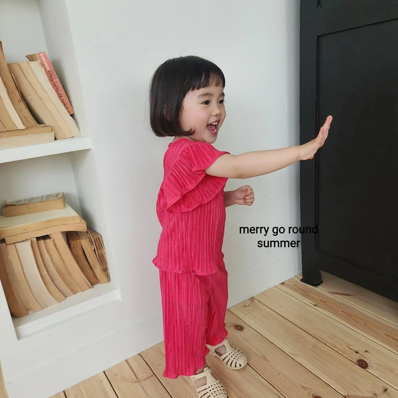 Merry Go Round - Korean Children Fashion - #discoveringself - Frill Pleated Set - 3