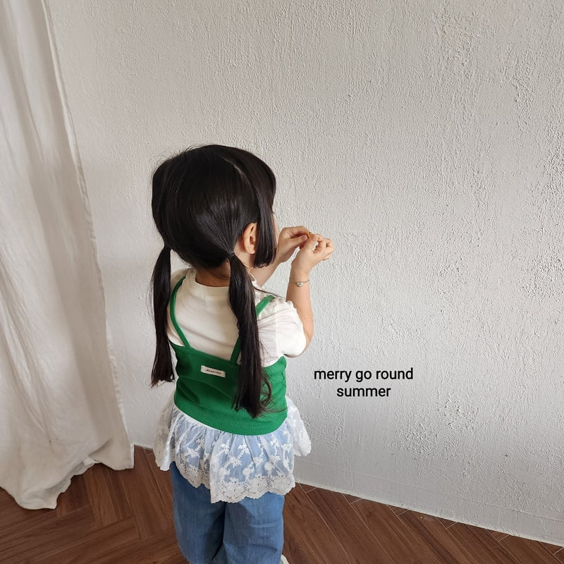 Merry Go Round - Korean Children Fashion - #fashionkids - Ribbed Button Sleeveless - 7