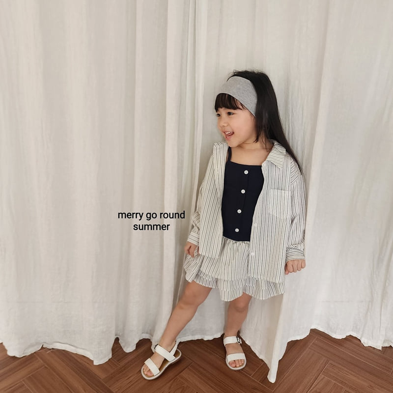 Merry Go Round - Korean Children Fashion - #fashionkids - Stripe Tiered Skirt - 3