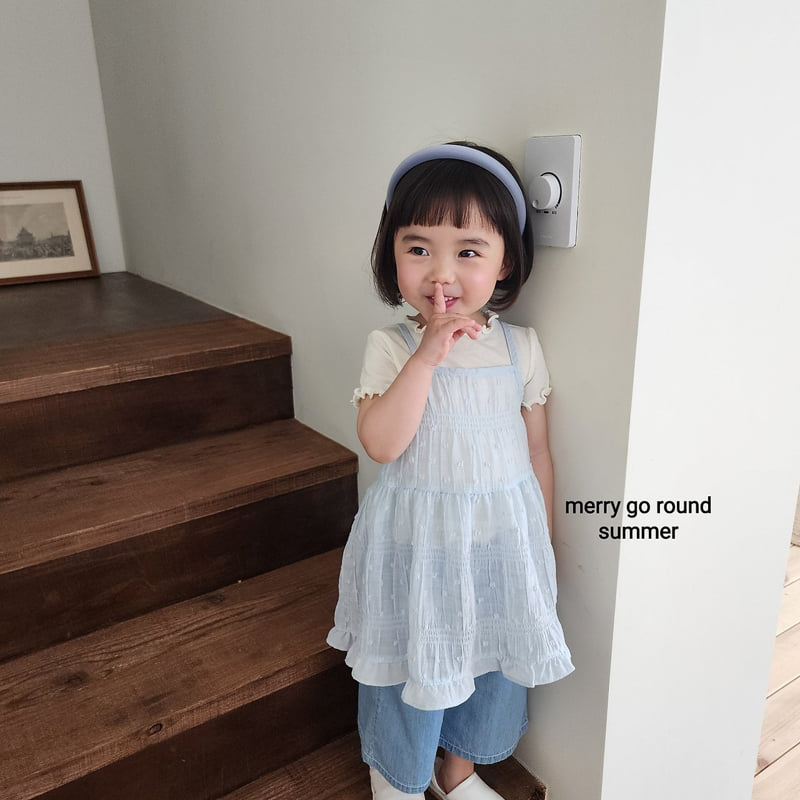 Merry Go Round - Korean Children Fashion - #kidsshorts - Snowflake Sleeveless One-piece - 3