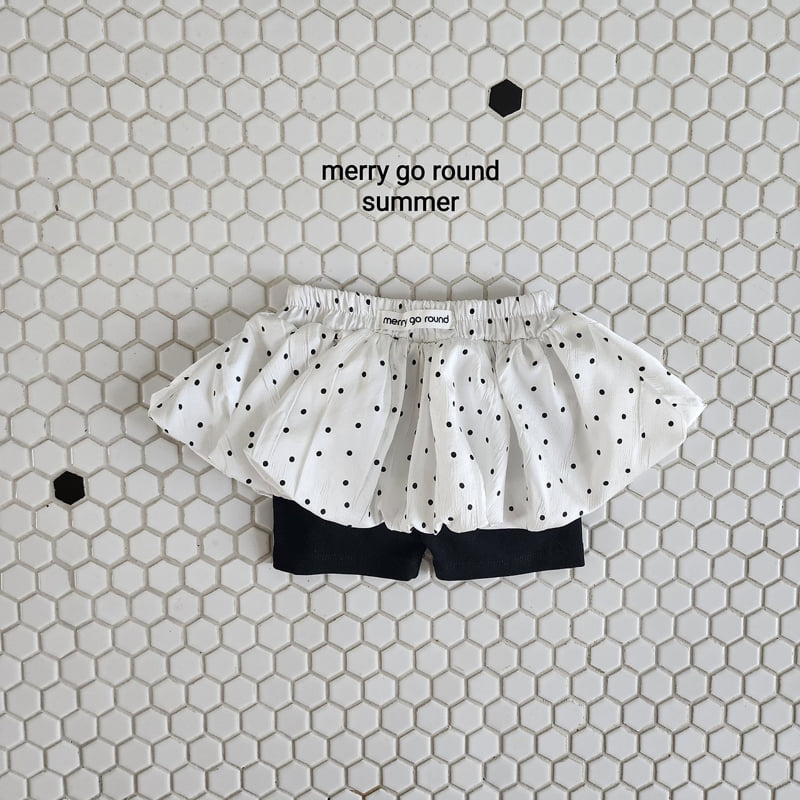 Merry Go Round - Korean Children Fashion - #kidsshorts - Dot Skirt Shorts